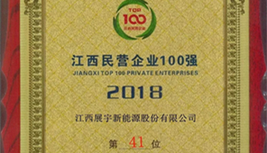 展宇新能再次榮登“江西民營(yíng)企業(yè)百?gòu)?qiáng)榜”
